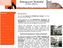 Tablet Screenshot of katzenpension-buchenhof.de